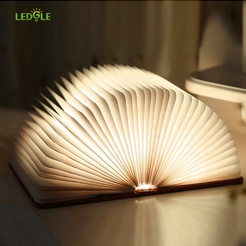 

LEDGLE Led Book Shape Page Lamp High Quality Night Light USB Rechargeable Led Lamp Book light Creative Foldable Iluminador Luz