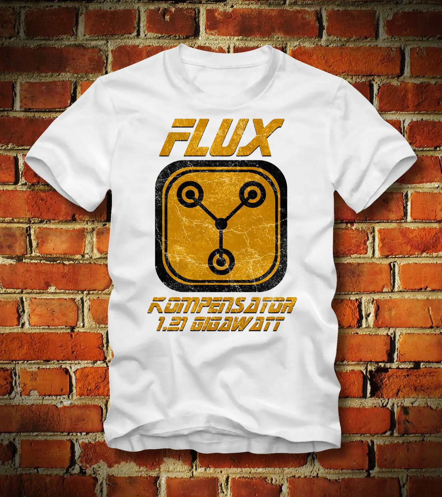 Футболка IN DIE ZUKUNFT BACK TO THE FUTURE FLUX KOMPENSATORCool Повседневная футболка для мужчин унисекс