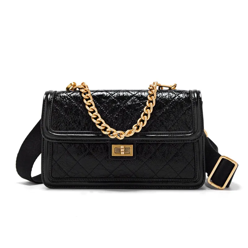 Cuir Arrivée Messager Véritable Diamant Haute Impression Coffee Nouvelle Noir Sac Bandoulière Qualité En Chaînes De deep Treillis qfdwYwt