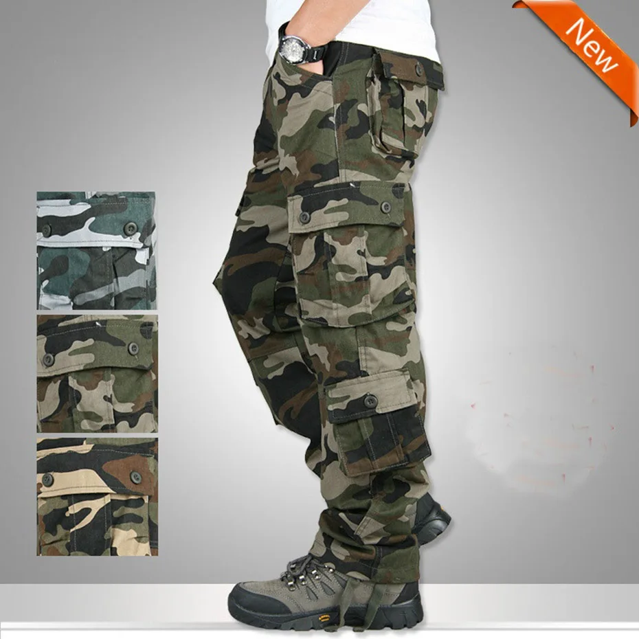 

Zogaa New Men Casual Camouflage Pants Quality Joggers Men Full Length Trousers Cotton Elastic Camo Cargo Pants Men Plus Size