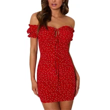 Saiqigui модное летнее женское платье с открытыми плечами, сексуальное, с вырезом лодочкой, повседневное, с открытой спиной, на шнуровке, мини-платья vestidos robe femme