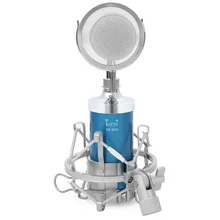 BM-8000 profesional Sound Studio de Grabación del Micrófono De Condensador Con Cable Con 3.5mm Plug Soporte Pop Filtro Para KTV Karaoke