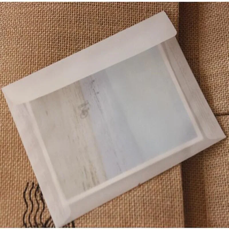 50 шт. корейские винтажные пустые полупрозрачные бархатные конверты DIY