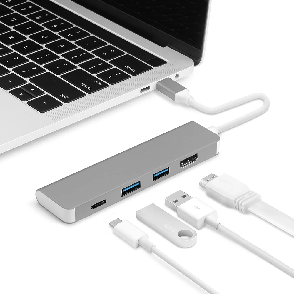 Концентратор USB C концентратор 3 0 HDMI 4k usb разветвитель адаптер Thunderbolt Type для MacBook Pro