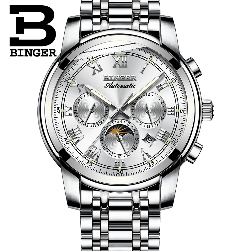 الياقوت ساعة للماء Relogio Masculino سويسرا التلقائي الميكانيكية ووتش الرجال بينغر الفاخرة العلامة التجارية رجل الساعات B1178-4 الياقوت ساعة للماء Relogio Masculino سويسرا التلقائي الميكانيكية ووتش الرجال بينغر الفاخرة العلامة التجارية رجل الساعات B1178-4