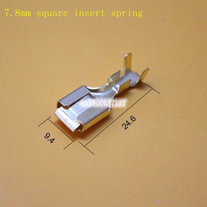 

20pcs/lot 7.8mm square insert spring 7.8mm plug reed insert high current switch plug and socket terminal