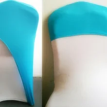 Чехлы на стулья из лайкры Аква цвета универсальные для свадебного украшения спандекс Чехол для стула для вечеринки подходит для всех стульев