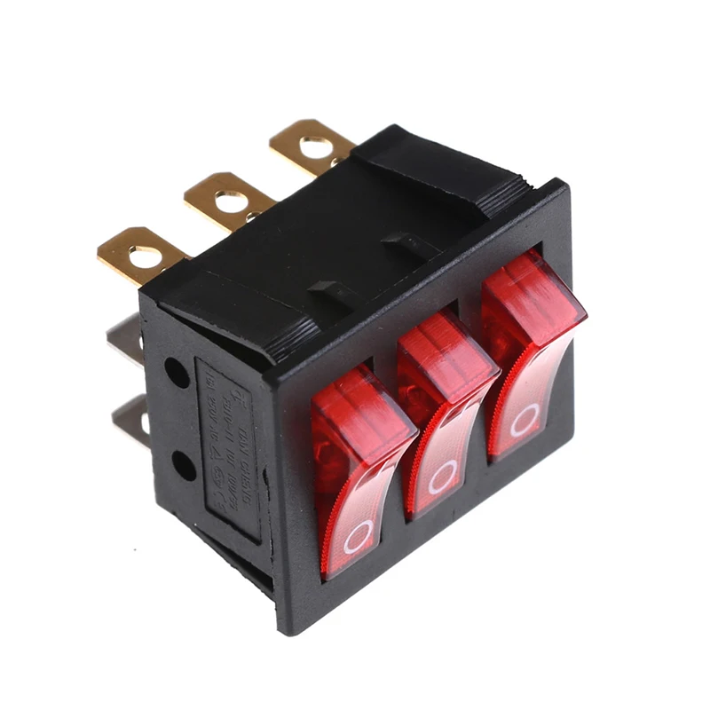 Новый 16 а/30 А 250 В переменного тока 9pin клавишный переключатель KCD3 34*40 большой ВКЛ