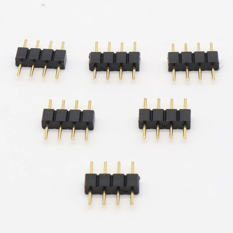 10 шт./лот 4 контактный разъем RGB адаптер штырьковый тип двойной для 5050 3528