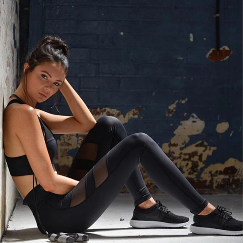  Sexy Sporting Butt Lifting Workout Leggings Women Leggings Fitness Mesh Jeggings Ladies Leggins Mod