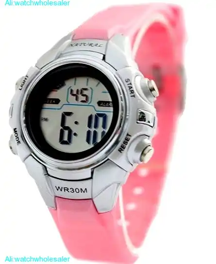 girls pink digital watch