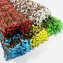 Lucia crafts 40 см искусственная тычинка ягоды ветви DIY ремесла для свадебной вечеринки украшения венок цветок 12 шт./лот A0501