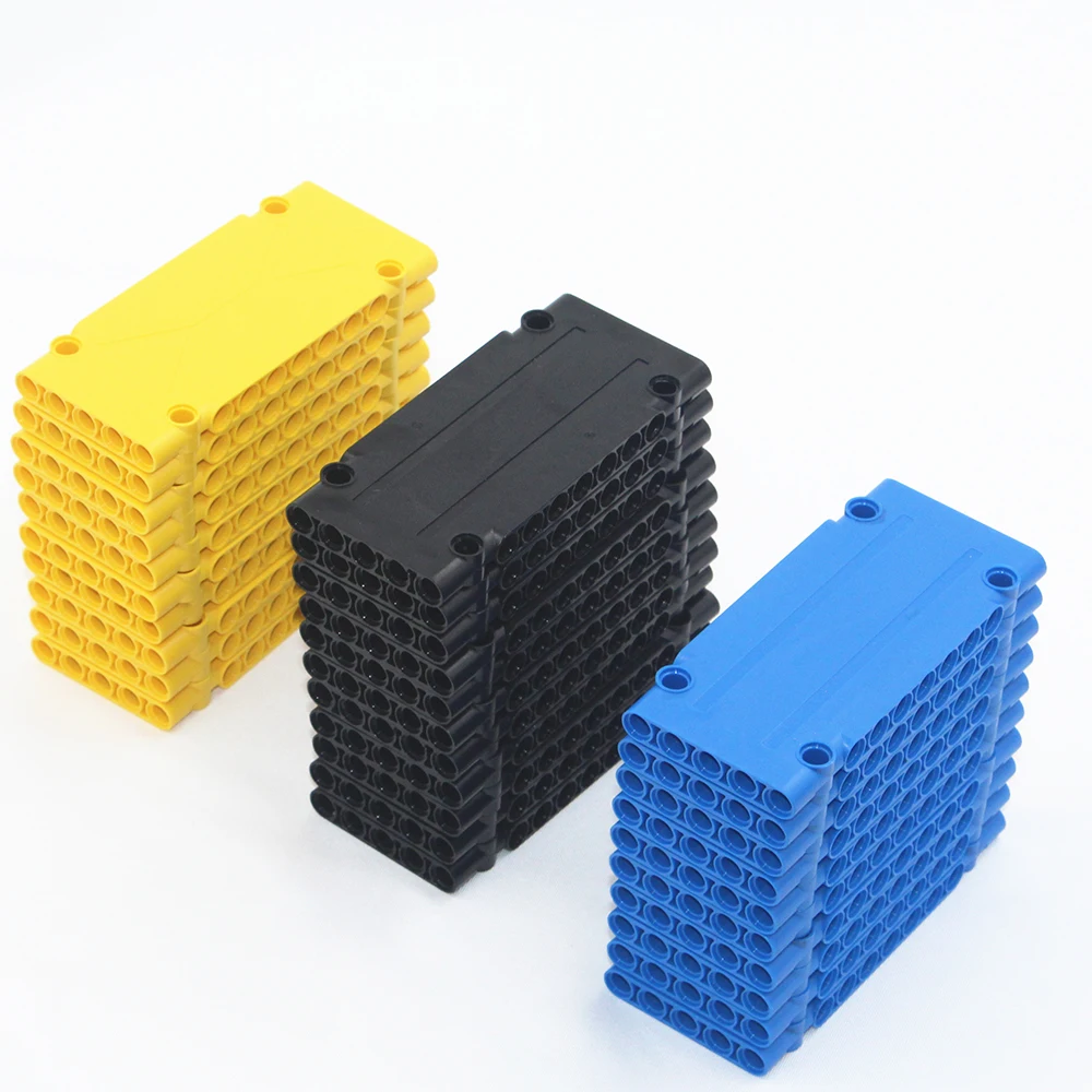 Briques autobloquantes création gratuite de jouets 3 couleurs MOC blocs de construction 10 pièces Technic plat Planel 5x5x11 compatible avec Lego (lot de 10)