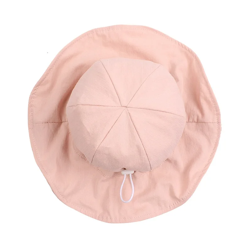 2019 Cotton Baby Bucket Hat For Girls Wide Brim Kids Sun Cap Adjustable 1-4Years Baby Boys Hat Spring Summer Baby Girls Clothing (20)