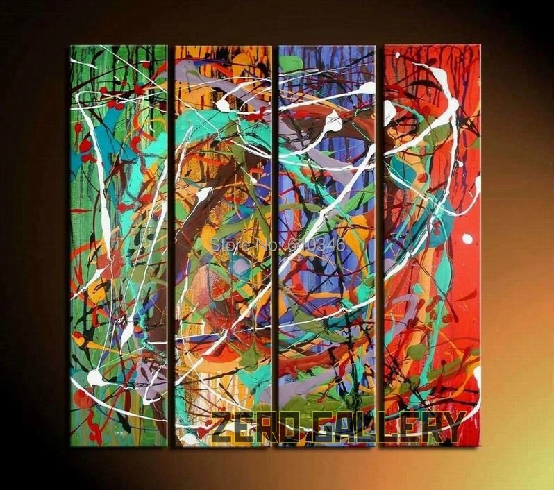 Handmade high Cost effective modern colorful free style abstract oil