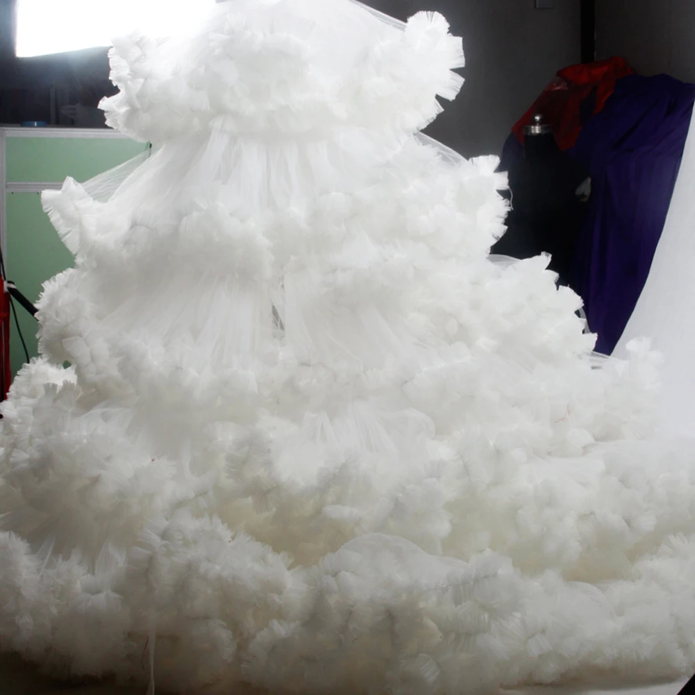 RSW1095 Роскошные облачные дизайнерские свадебные платья с открытым передним разрезом и высоким низом свадебное платье vestidos de noiva robe de mariage