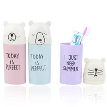 Plastic Water Bottle Toothbrush Holder Toothpaste Storage Cup Travel Necessary Bathroom Organizer Family Tools Accessories