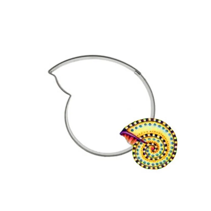 Ocean Conch Decorative Soap Molds Cookie Press Mould Stainless Steel Fruit Vegetable Biscuit Tools Baking For Kitchen Fondant | Дом и сад