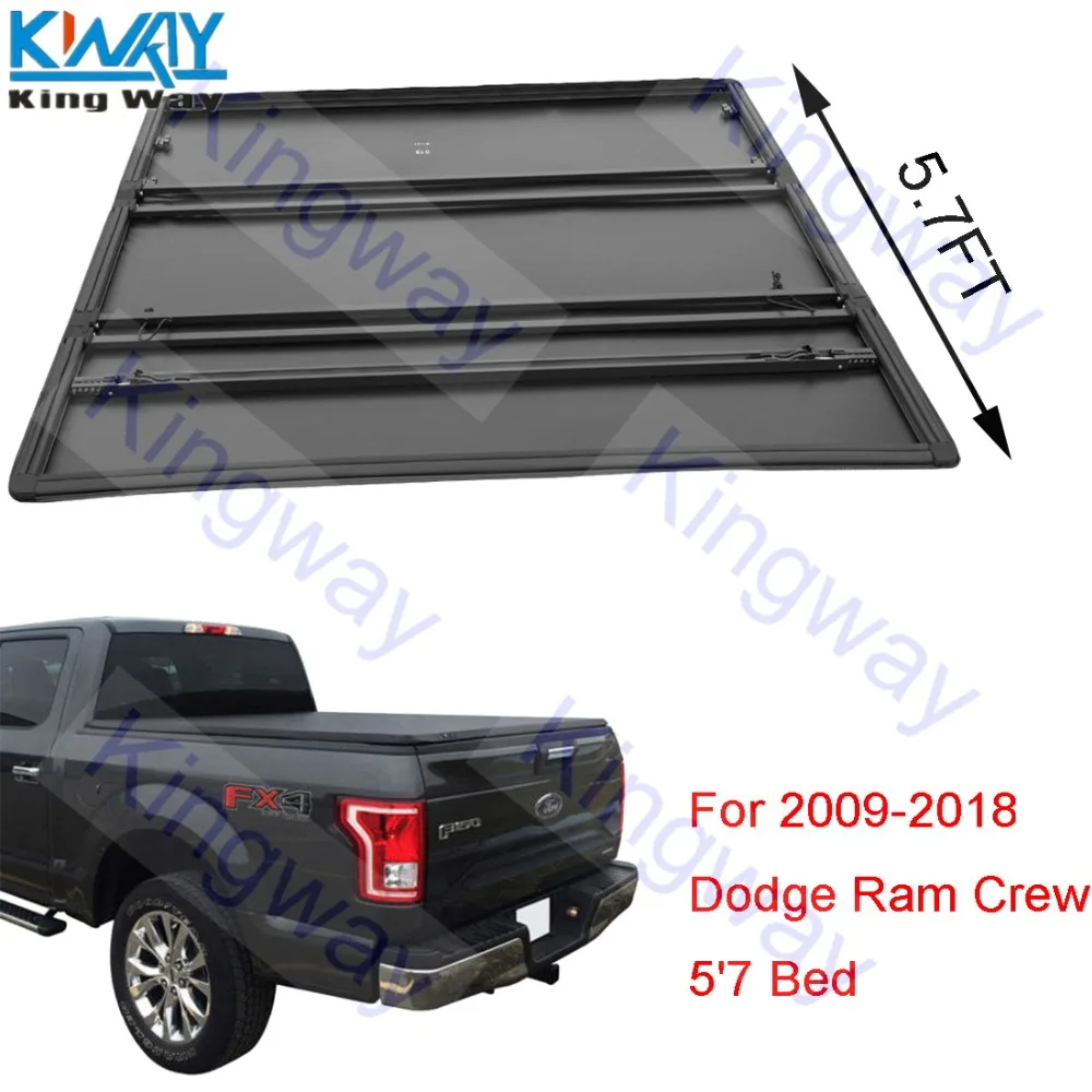 Free Shipping King Way For 2009 2018 Dodge Ram Crew Cab 5 7 5 8 Bed Tri Folding Pro Tonneau Tonno Cover Car Covers Aliexpress