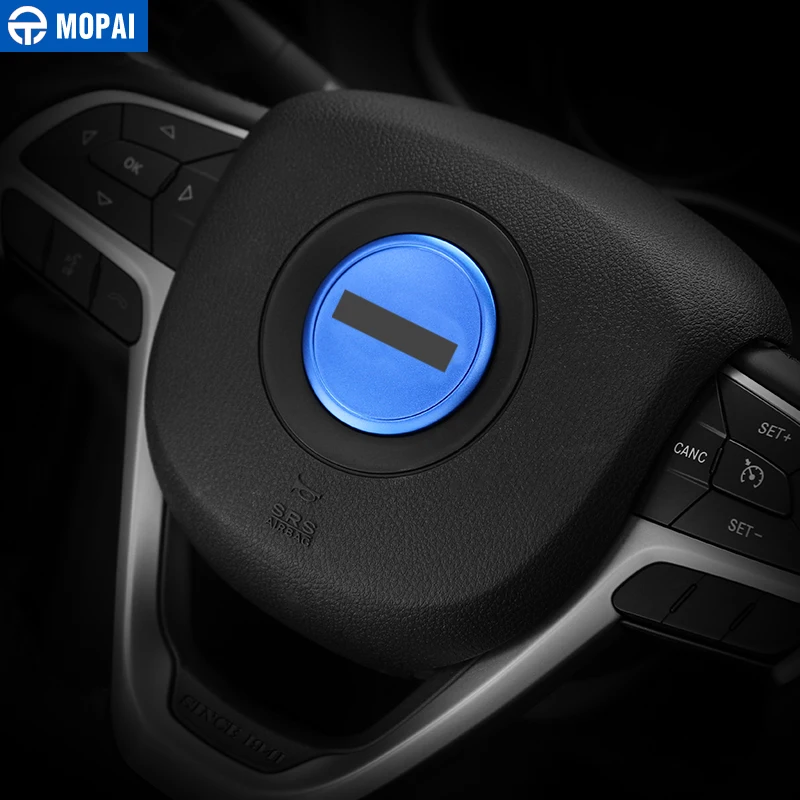 MOPAI украшение на руль автомобиля Накладка для Jeep Wrangler/Cherokee/Compass/Patriot/Grand Cherokee/Renegade