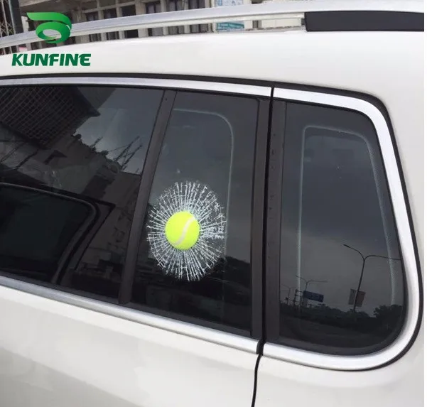 3D Tennis Ball Hit Window Car Sticker Tailgate Decal G