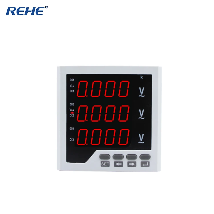 

REHE RH-3AV33 With Free Sample Available Digital Panel Size 96*96MM Three Phase AC LED Voltmeter