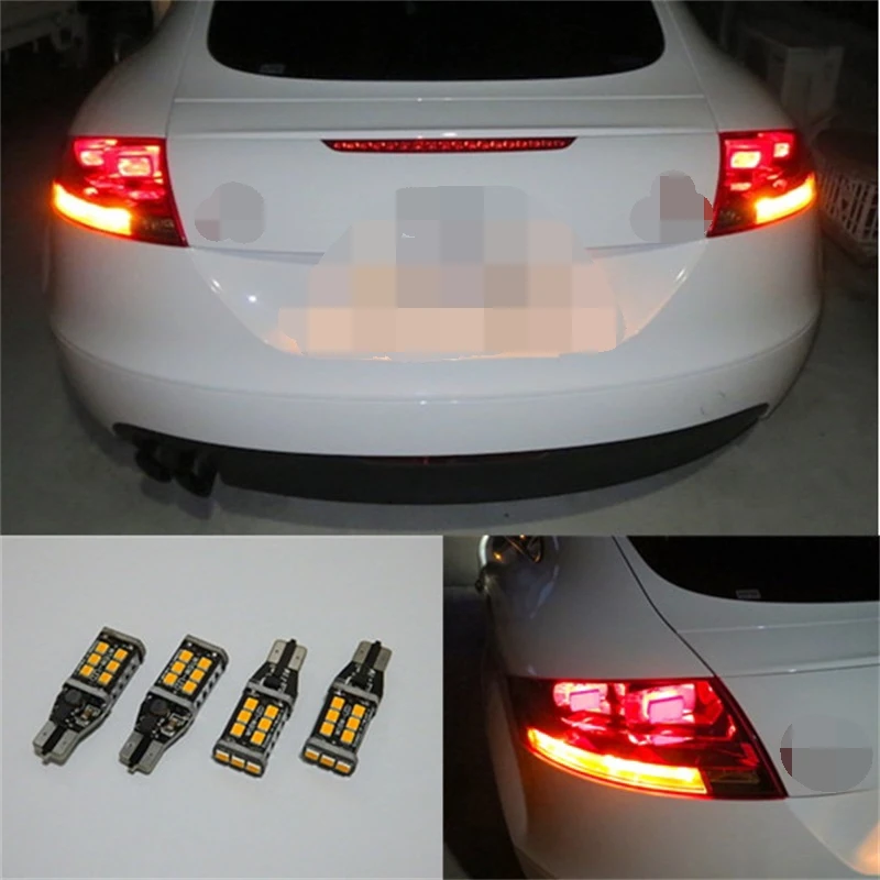 Tcart 4 шт. авто светодиодный лампы ошибок T15 2835 15smd Автомобильный свет поворотники