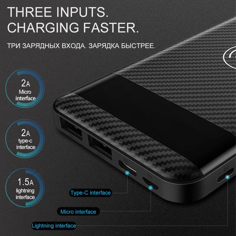 HOCO QI Wireless Charger Power Bank 10000mah with Digital Display 5V 2.1A External Battery Powerbank for iphone X Samsung Xiaomi HOCO QI Wireless Charger Power Bank 10000mah with Digital Display 5V 2.1A External Battery Powerbank for iphone X Samsung Xiaomi