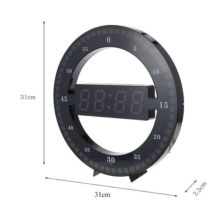 Светодиодные настенные часы Mute Hangin цифровые электронные ночные светящиеся часы Круглый домашний декор минималистичный Настенный декор настольный стол большой