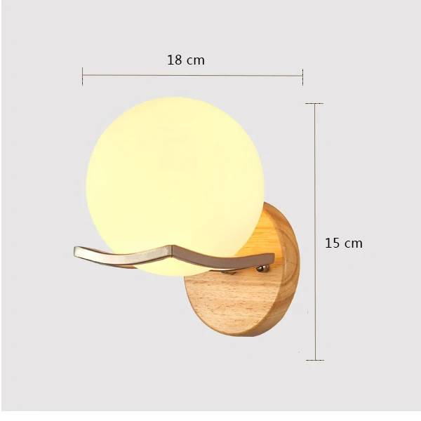 Современный Крытый деревянный настенный светильник Скандинавское стекло прикроватный дизайн Wandlamp коридор лестницы Декоративные Светодиодные Бра Настенные светильники E27 - Цвет абажура: C