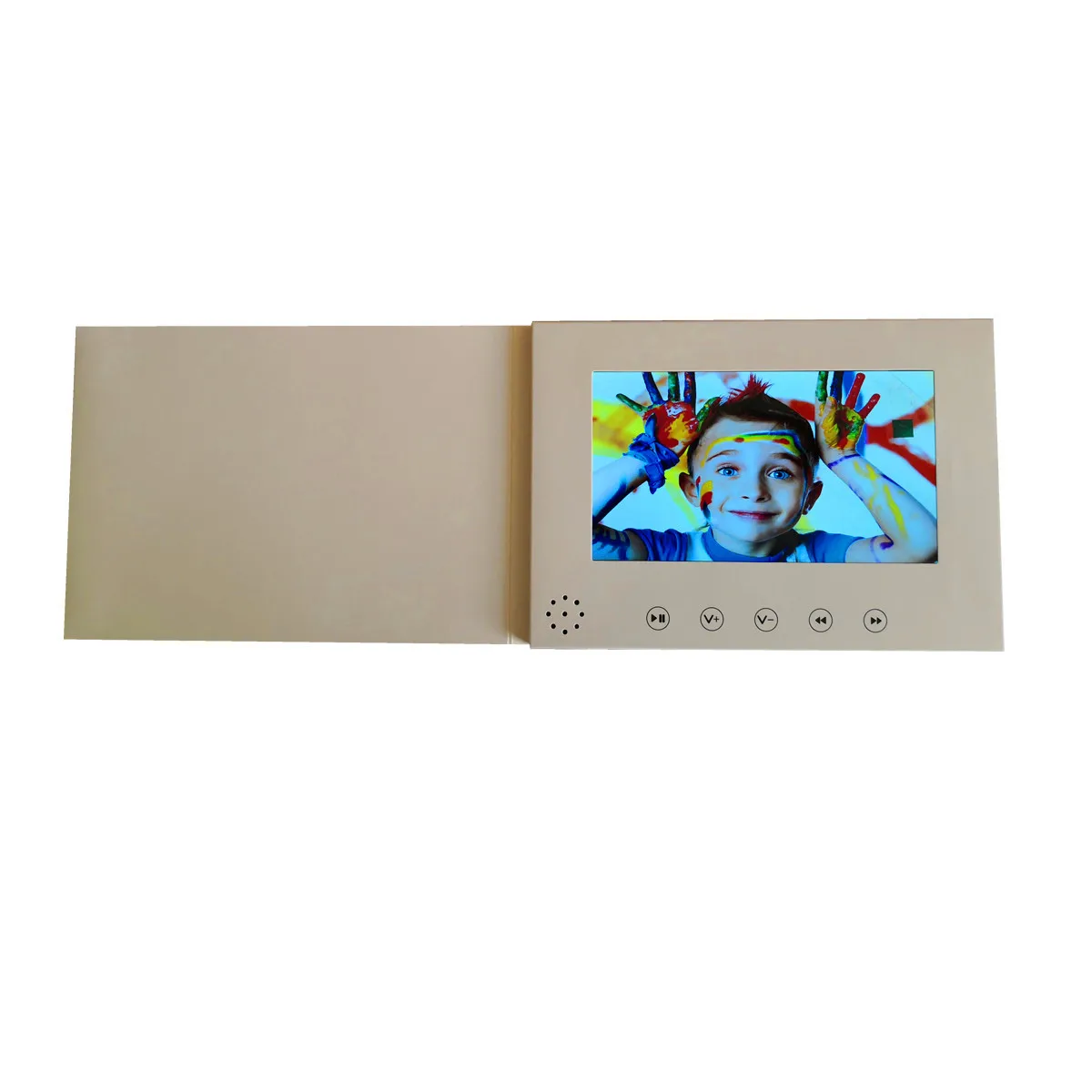 7inch lcd Video brochure 2gb/4gb/8GB storage Universal Fashion Design Video Advertising Card watching booklet blank Folding card
