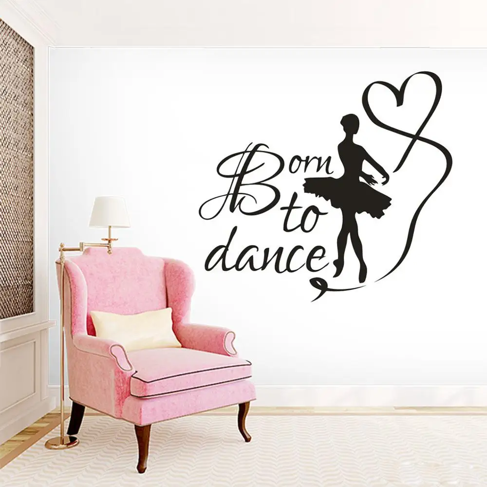 Стеновые декорации Born To Dance стеновые Декорации для танцев студии девочек