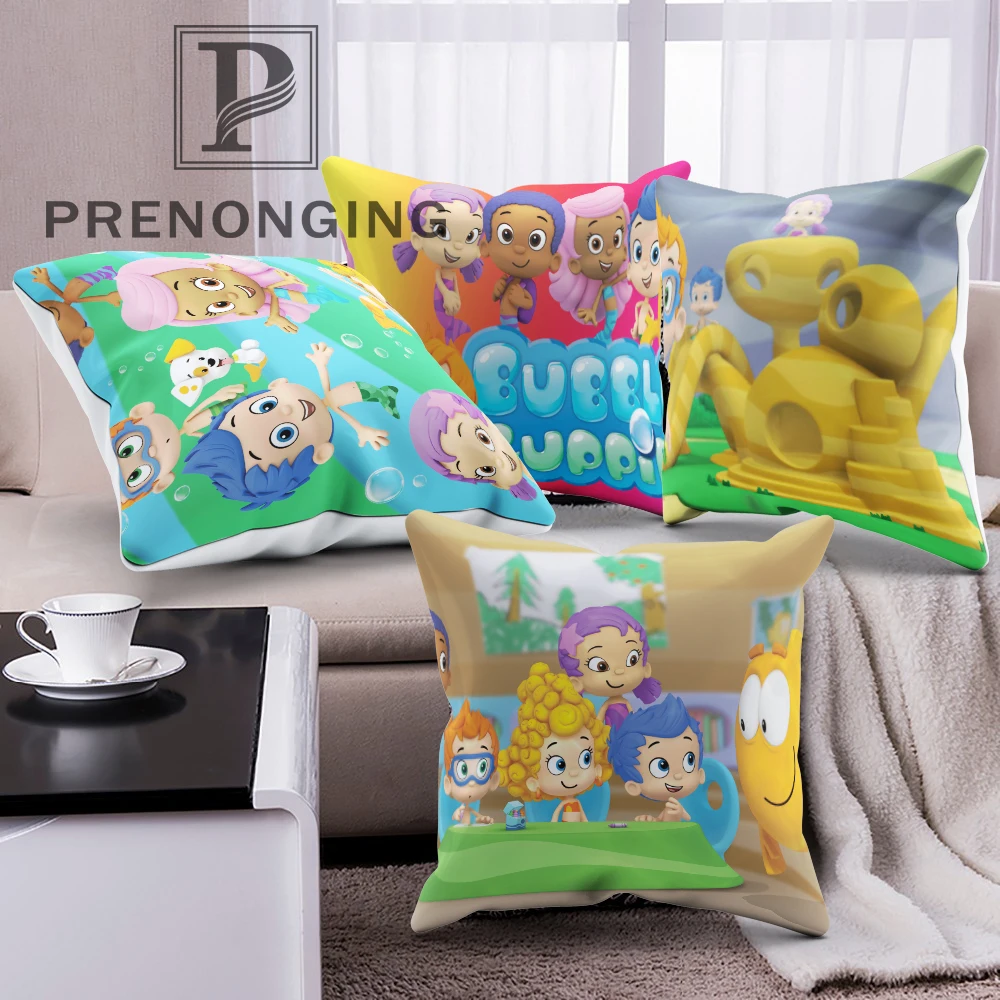На заказ Наволочка Bubble Guppies квадратная молния наволочка принт ваши фотографии 20x20 см, 35 x см 35 см(одна сторона) 180117#88