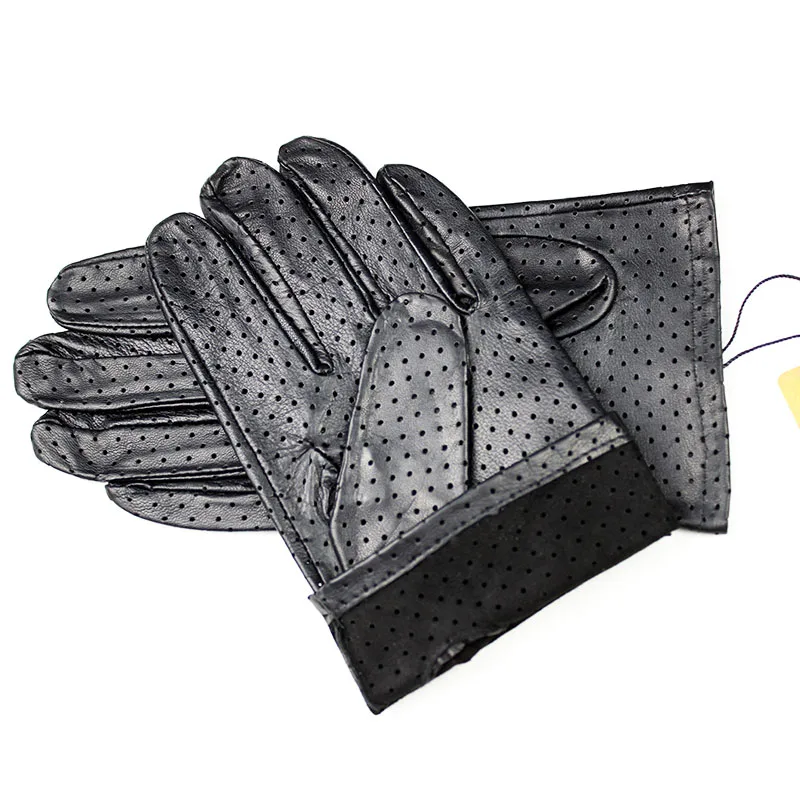 Кожаные перчатки мужские тонкие импортные перчатки из козьей кожи новые дышащие мягкие прочные черные мужские перчатки из овчины для вождения