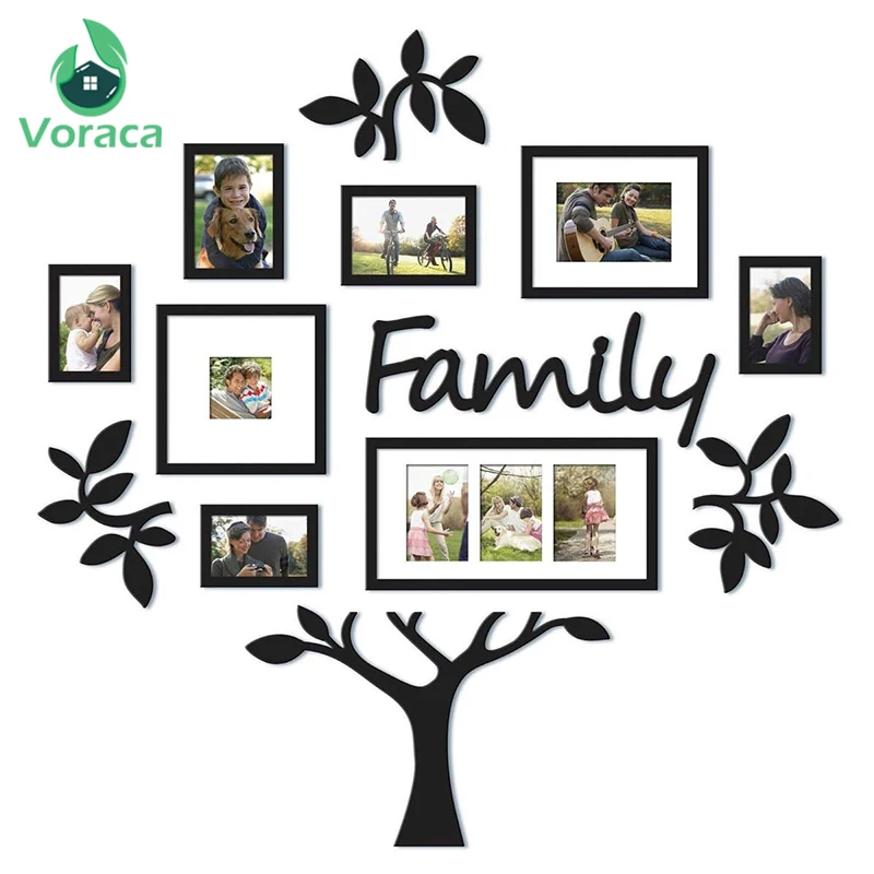 Online Abnehmbare Foto Rahmen Baum 3D Wand Aufkleber Wohnkultur Acryl DIY Wand Decals Poster Wand Aufkleber Blume Wandbild Kunst Bild