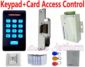 

Keypad 800 EM ID users + ID card or MF IC Card Standalone access controller electro strike NO lock, power supply door lock kit