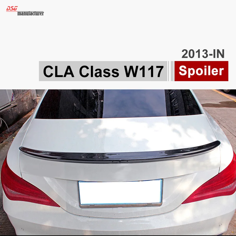 Carbon Fiber for Mercedes Benz CLA W117 C117 Sedan Trunk Spoiler Red FD Style