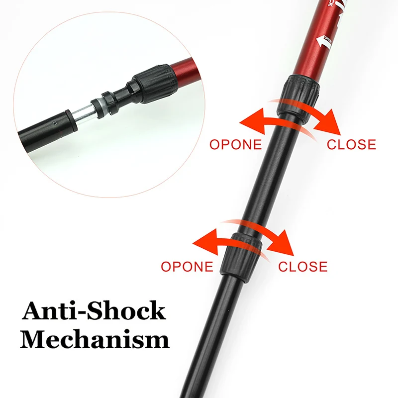 Hitorhike Outdoor Viagem Camping Caminhadas Escalada Bengala 6061 Alumínio Alloyalpenstock Esqui Trekking Pole 1 Par Chegada Mod. 1261577 23 Cheap Bengalas