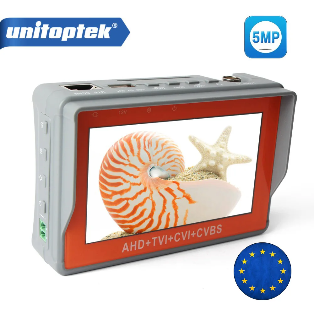 

5MP CCTV Camera Tester For 4 In 1 HD AHD TVI CVI CVBS Analog Camera Video Audio Test Security Tester With 4.3 Inch LCD Monitor
