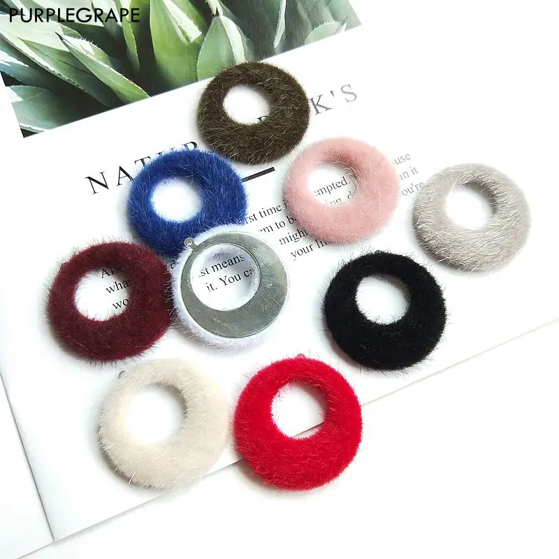

PURPLEGRAPE DIY handmade earrings women's accessories jewelry material pendant artificial hair ring Autumn and winter geometric