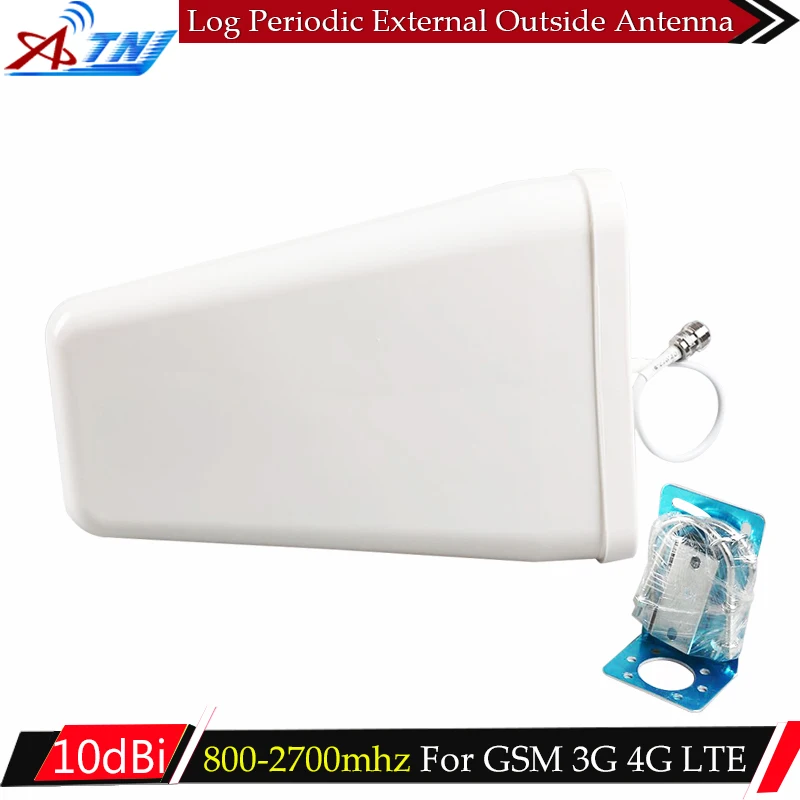 

Outdoor LPDA Antenna 10dB Gain 800-2700MHz GSM 2G 3G 4G Log Periodic Antenna External Antenna For Mobile Phone Signal Booster