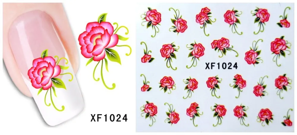 60 листов, наклейки для ногтей с цветами и водными переводами, наклейки для ногтей, фольга для обертывания, наклейки для лака, Временные татуировки, водяные знаки