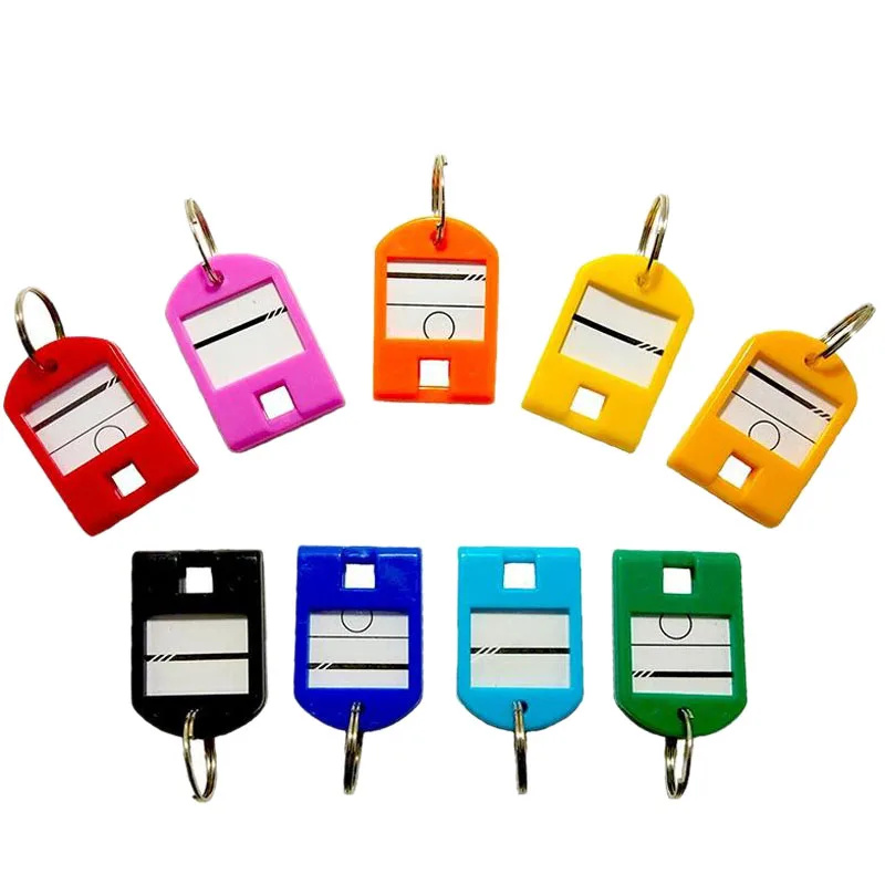 

50Pcs Colorful Plastic Luggage Id Bag Label Key Tags Keychain Accessories Men Key Chain Creative Girls Keychain