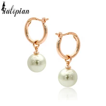 Italina, новое поступление, серьги с имитацией жемчуга Brinco, 18K, настоящая позолота, два цвета на выбор, не аллергены#RG82561