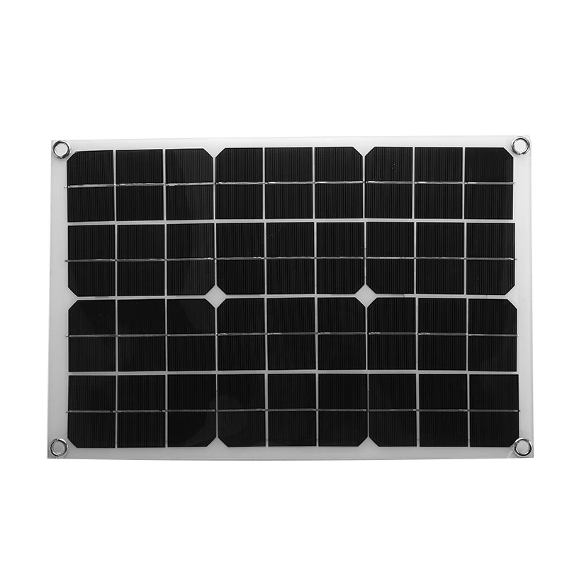 

20W 12V/5V Waterproof Solar Panel USB Monocrystalline Solar Panel Car Charger For Camping Outdoor Emergency Light