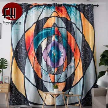 

Geometric Circle 3D Blackout Curtains For Living Room Bedroom Modern Artistic Curtain Pattern Window Treatments Home Decor Panel