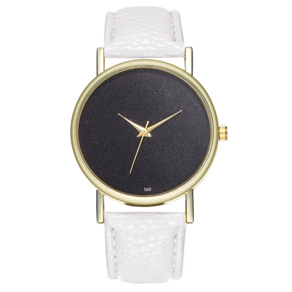 

New Trend Style Woman Men Fashion Ladies Watch Leather Band Analog Quartz Blank Dial Round Wrist Watch Watches Students Clock &A