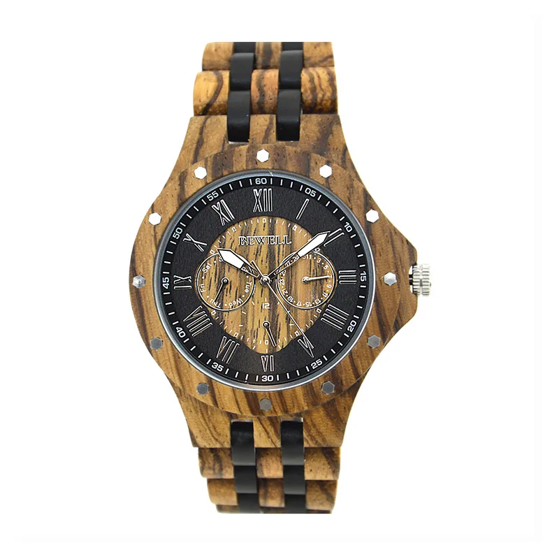 BEWELL WOODEN WATCH