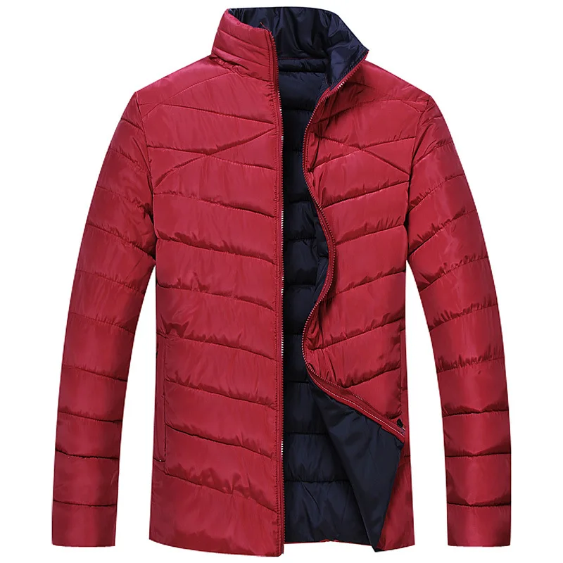 

Men's winter coat large plus size 7XL men polyester down touch padding slim thick jacket coat