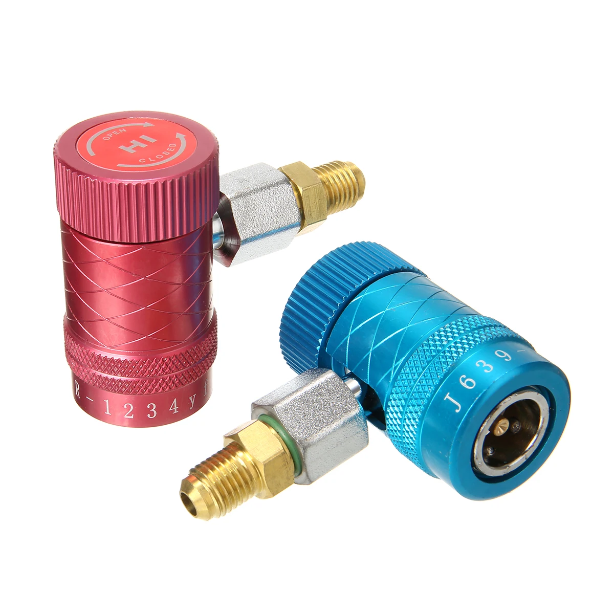 

1 Pair R1234yf A/C Quick Adapter Fittings For Automotive Air Conditioning Adjustable Quick Coupler Connector